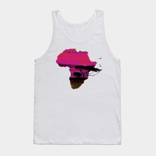 Pink Kente African Sky Tank Top